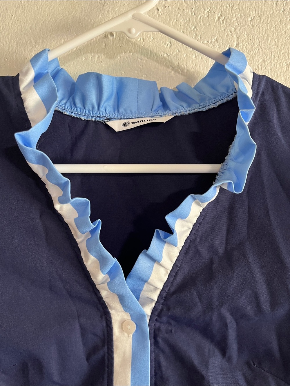 Wenrine Ruffle-Trim Button Front Dress- Medium - Picture 3 of 6